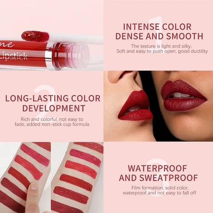 Matte Liquid Lipstick Waterproof Sexy Velvet Lip Glaze Long Lasting Moisturizing Lipstick
