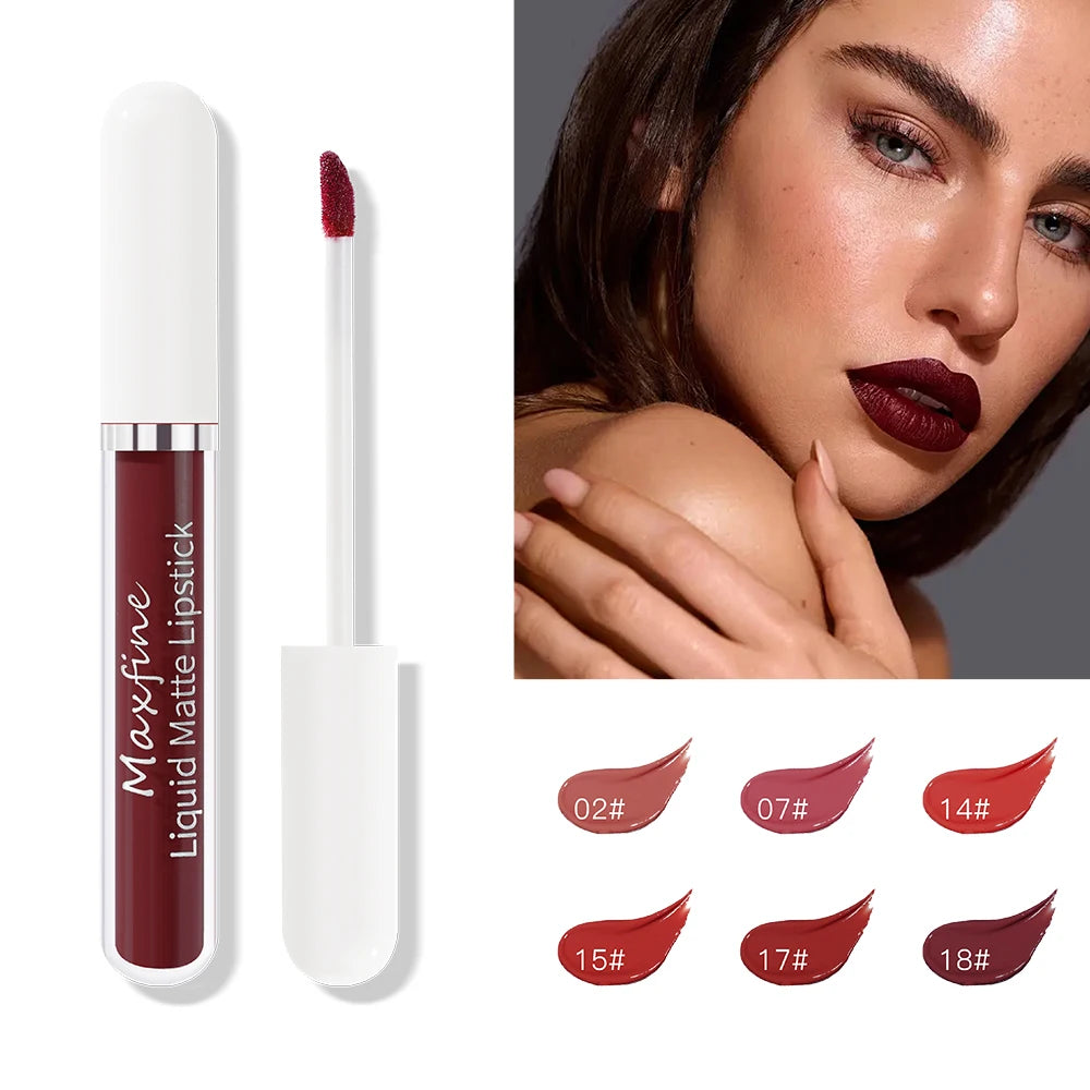 Matte Liquid Lipstick Waterproof Sexy Velvet Lip Glaze Long Lasting Moisturizing Lipstick