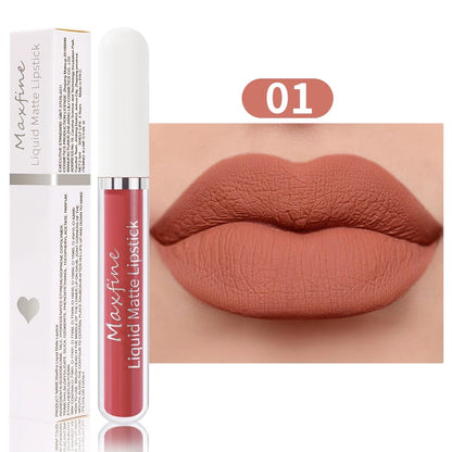 Matte Liquid Lipstick Waterproof Sexy Velvet Lip Glaze Long Lasting Moisturizing Lipstick