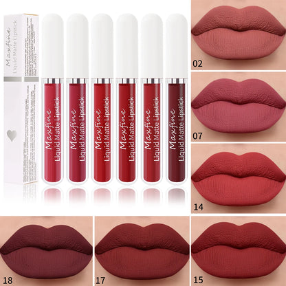 Matte Liquid Lipstick Waterproof Sexy Velvet Lip Glaze Long Lasting Moisturizing Lipstick
