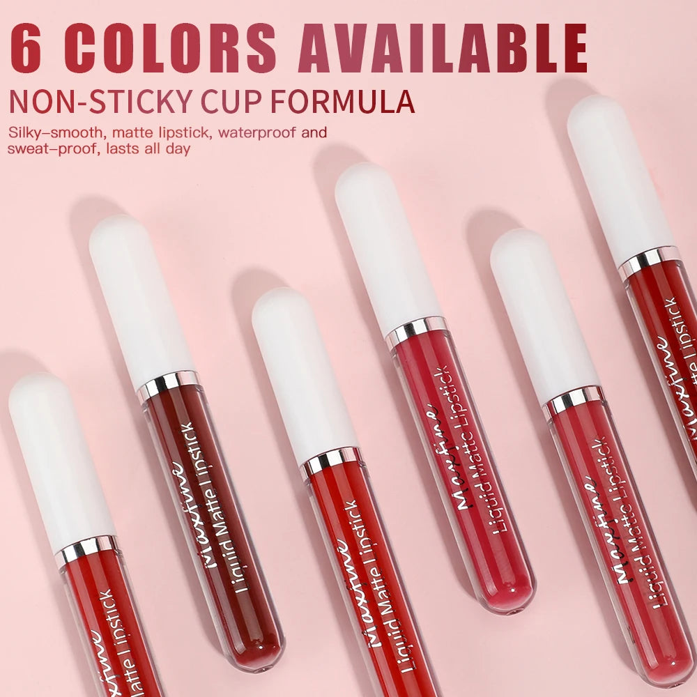 Matte Liquid Lipstick Waterproof Sexy Velvet Lip Glaze Long Lasting Moisturizing Lipstick