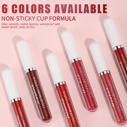 Matte Liquid Lipstick Waterproof Sexy Velvet Lip Glaze Long Lasting Moisturizing Lipstick