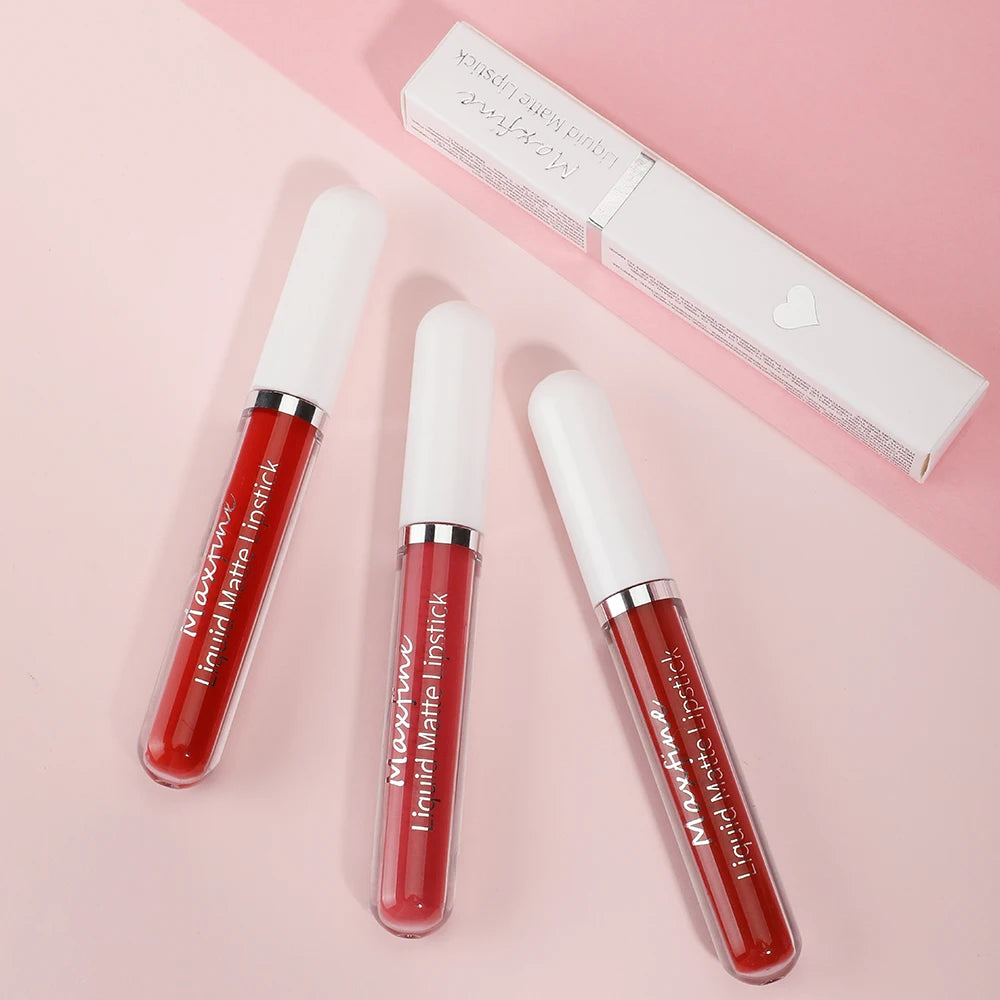 Matte Liquid Lipstick Waterproof Sexy Velvet Lip Glaze Long Lasting Moisturizing Lipstick